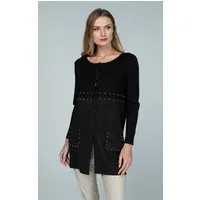 Passioni Langjacke mit Nietendetails