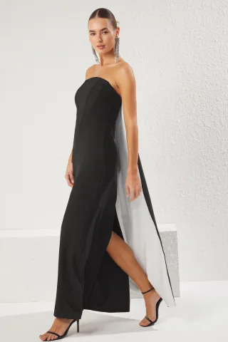 Sehr farbenfrohes, gerades, ärmelloses Maxikleid für Damen, ideal für Abschlussfeiern/Ballabende und Abschlussball.