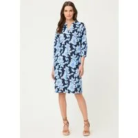 Olsen Midikleid Kleid mit Allover-Dessin