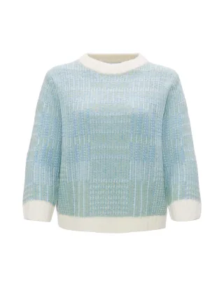 Opus - Strickpullover - Putzi structure blau - Gr. - 42