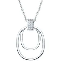 Limana Kette mit Anhänger rund echt 925 Sterling Silber Schmuck Geschenk für Frauen Damen (Silberschmuck inkl. Dose), Mutter moderne Halskette Geburtstag Muttertag Weihnachten Silberkette