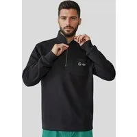 Mercedes AMG Petronas Sweatshirt F1 ¼-Zip Motorsport Formel 1 Pullover 3D-Teamlogo, Mercedes-Stern-Zipper, Brusttasche mit HD-Druck