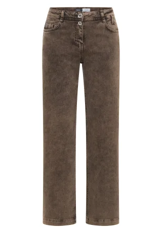 CECIL - Wide Leg Jeans chocolate mousse - Gr. - 30