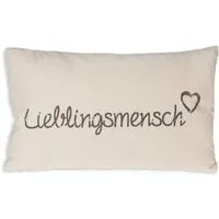 Haus und Deko Kuscheltier Lieblingsmensch Kissen Bezug 30x50 cm Baumwolle Kissenhülle Dekokissen (1-St)