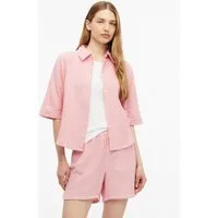 s.Oliver Kurzarmbluse Bluse Musselinbluse mit Fledermausärmeln