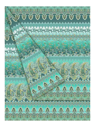 LIVING DREAMS - Grand Foulard lagoon paisley