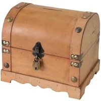 HMF Geldkassette Spardose aus Holz mit Schloss (1 St), dekorative Aufbewahrungsbox mit Schloss, 23,5 x 18 x 20 cm, Namibia