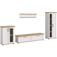 Home affaire Wohnwand Cosenza, (Set, 4-St), Cosenza, Breite: 336 cm,2xVitrine,Lowboard, Wandboard