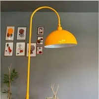 Bamyum Stehlampe Moderne Stehlampe aus Metall mit E27, verstellbarer Lampenschirm, ohne Leuchtmittel, E27, verstellbarer Lampenschirm, Stehluchte mit Ablage