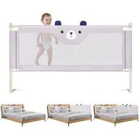 JEOBEST Bettschutzgitter Bettgitter Kinderbettgitter 180cm/200cm (Kleiner Bär), Babybett Rausfallschutz Bettgitter (Eine Seite)