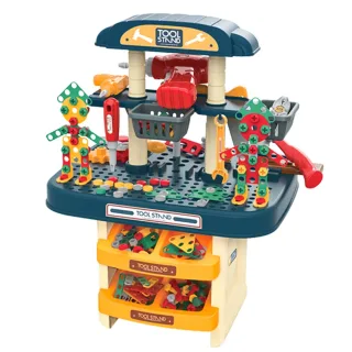 Double Sided Tool Table Toy Screw-fastening Assembly Hands-on Multi-function Varied Simulation kit Strong Impact Drill f