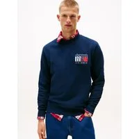 Tommy Jeans Sweatshirt TJM RWB FLAG Rundhals, regular fit, Print, Rippbündchen