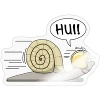 Spreadshirt Aufkleber Rennschnecke Lustiges Design Sticker Aufkleber