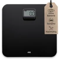 ADE Personenwaage Digitale Körperwaage ohne Batterien, mit Dynamo, umweltschonende batterielose Waage, bis 150 kg