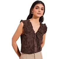 Friends Like These Trägertop Friends Like These Bluse mit Lochstickerei (1-tlg)