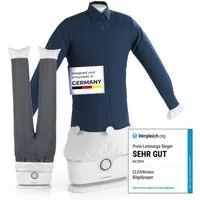 CLEANmaxx Bügelsystem automatischer Hemdenbügler inkl. Hosenbügler, 1800 W, Innovativer Bügler für Hemden & Blusen, Bügelautomat Bügelpuppe