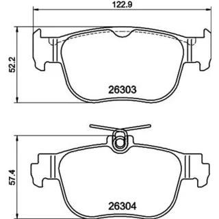 Hella Bremsbel?ge hinten Audi CUPRA Ford Seat Skoda VW 8DB355040-981
