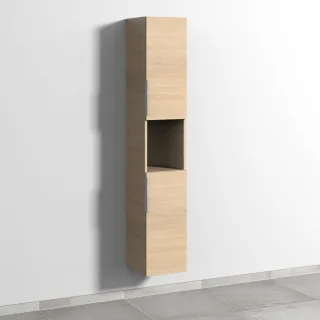 Sanipa 3way Hochschrank mit 2 Türen und 1 offenem Fach, Eiche-Nordic UM11348