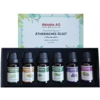 WDH Duftöl Ätherisches Ölset: Lavendel, Thymian, Eukalyptus, Zitronengras, Rosmar (Set 6 x 10 ml, 6-St., 100 % naturreine ätherische Öle), Duftnoten aus der ganzen Welt in einem Set!