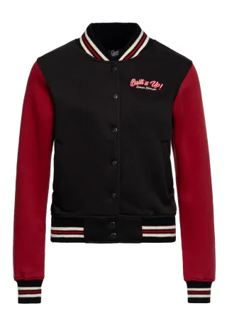 Queen Kerosin Damen College Jacke Built it up! schwarz
