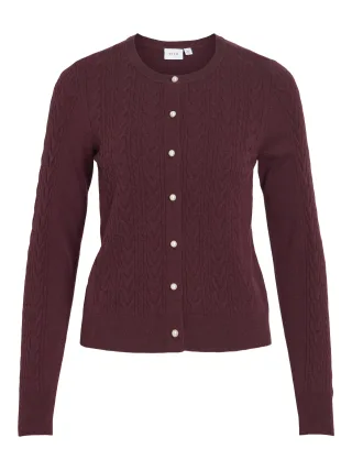 VILA - VIKERRY CABLE L/S KNIT CARDIGAN-NOOS Port Royale - Gr. - XXL