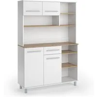 Vicco Küchenbuffet Pure, Weiß/Artisan-Eiche, 120.2 x 177 cm (1-St)