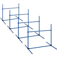 FIVMEN Agility-Hürde Hürdenset Hunde Training Set 4 Hürden Slalom Stangen Trainingshilfe, Trainingsstangen für konditionelles für Innen und Außen 104x70x101cm