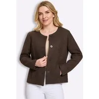 Sieh an! Blusenblazer Bouclé-Blazer Langarm
