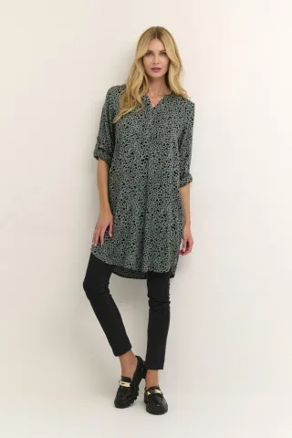 Kleid Regular fit black green