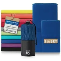 Blumtal Sporthandtuch Mikrofaser Handtücher Set, Mikrofaser (2-St), Ultra leicht, kompakt & schnelltrocknend