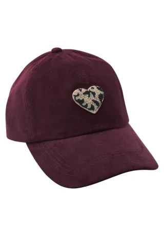 Street One - Cord-Cap mit Herz rot