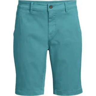 Chino-Shorts, Slim Fit, Herren,  Grün, Baumwoll-Mischung, by Lands' End