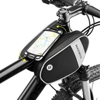 ROCKBROS Rahmentasche Handyhalterung Lenkertasche (mit 360° Drehbare Handyhalter für 4,7-6,5 Zoll Handys)