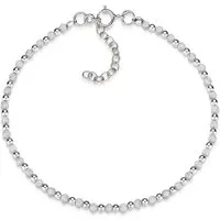 Materia Armkette Damen Edelstein Labradorit weiß SA-151, 925 Sterling Silber, größenverstellbar