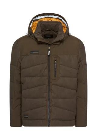 camel active - Steppjacke mit abnehmbarer Kapuze dark brown - Gr. - 60
