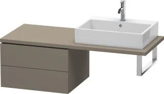 Duravit L-Cube Unterschrank für Konsole Flanell Grau Seidenmatt 620x547x400 mm - LC583809090 LC583809090