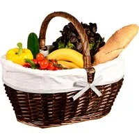 KESPER® Einkaufskorb mit Textilfutter, mit Griff