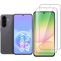 CLM-Tech Displayschutzglas 2X für Samsung Galaxy A57 5G, Panzerglas Folie - Blasenfreie Anbringung und kratzfest, 2 Stück, Anti-Fingerabdruck