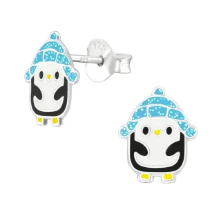 Pinguin Ohrringe aus 925 Silber