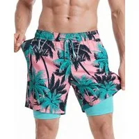 MaaMgic Shorts Herren Elastan kurze Hose 2-in-1 Badehose schnelltrocknend Sporthose (1-tlg)