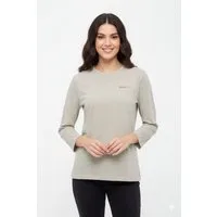 Bench. 3/4-Arm-Shirt ROMILEY tailliertes Basic mit 3/4 Arm und Logoprint im Metallic-Holo Stil