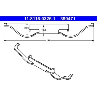 ATE Feder f?r Bremssattel vorne Citroen Ford Peugeot Seat VW