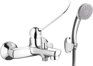 Neuesbad Serie 270 CLINIC Wannenarmatur mit Brauseset, Chrom NB1DEBMO011C1