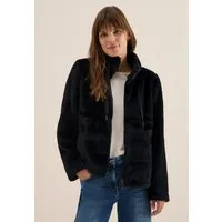 CECIL Fellimitatjacke mit Stehkragen