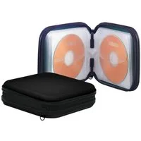 Connect Aufbewahrungsbox CD-Tasche für 24 CD/DVD Nylon schwarz