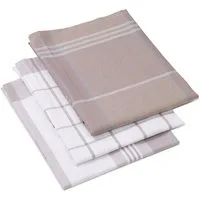 Gözze Geschirrtuch Geschirrtücher, Des. 60058, (Set, 3-tlg), Maß: 50 x 70 cm, Set: 2x kariert und 1x gestreift