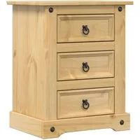 vidaXL Nachttisch Nachttisch Corona 53x39x66 cm Massivholz Kiefer (1-St)