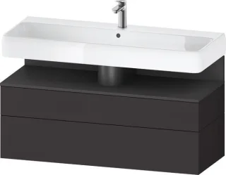 Duravit Qatego Waschtischunterbau wandhängend Graphit Supermatt 1190x470x590 mm - QA4396049800010 QA4396049800010