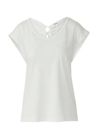 s.Oliver Red Label - Ärmelloses Relaxed-Fit-Shirt weiß - Gr. - 42