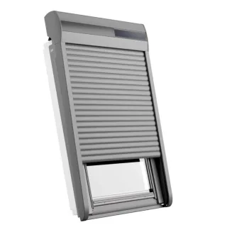 Dachfenster mit Rollladen, PVC, RoofLite+ made by Velux Group, Solid PVC, elektrischer Solar-Rollladen, 55x78 cm, individuell konfigurieren